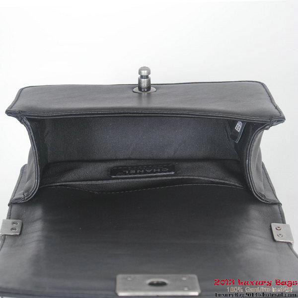 2013 Boy Chanel Flap Shoulder Bag Sheepskin Leather A37006 Black 2013 Boy Chanel Flap Shoulder Bag Sheepskin Leather A37006 Black