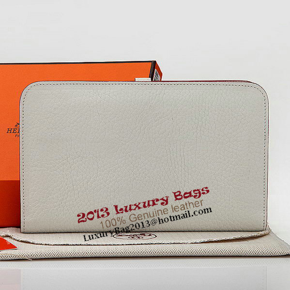 Hermes Dogon Combined Wallet A508 White Hermes Dogon Combined Wallet A508 White