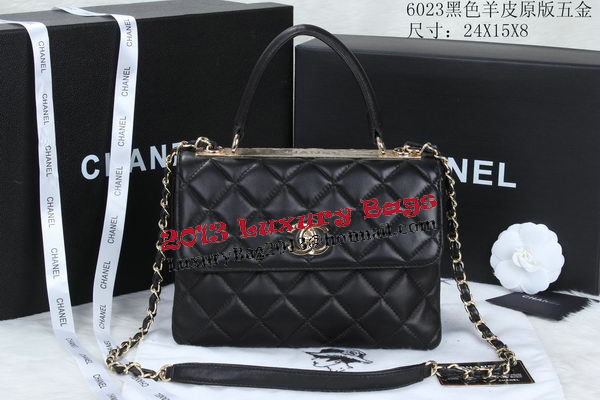 Chanel Classic Top Flap Bag Sheep Leather CHA6023 Black Chanel Classic Top Flap Bag Sheep Leather CHA6023 Black
