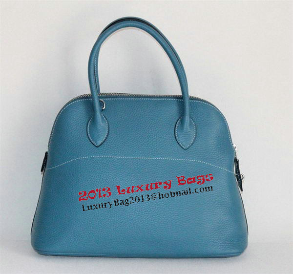 Hermes Bolide 37CM Calfskin Leather Tote Bags H509084 Blue Hermes Bolide 37CM Calfskin Leather Tote Bags H509084 Blue