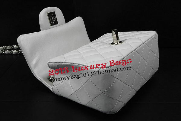 Chanel Classic MINI Flap Bag OffWhite Original Sheep Leather CF1115 Silver Chanel Classic MINI Flap Bag OffWhite Original Sheep Leather CF1115 Silver