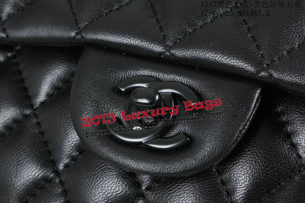 Chanel 2.55 Series Flap Bags Sheepskin Leather A1112 Black Chanel 2.55 Series Flap Bags Sheepskin Leather A1112 Black