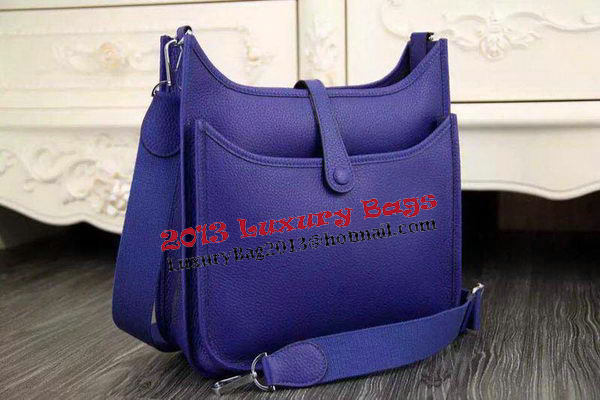 Hermes Evelyne 28cm Messenger Bag Original Leather H1188 Royal Hermes Evelyne 28cm Messenger Bag Original Leather H1188 Royal