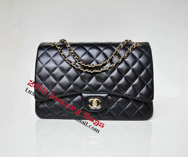 Chanel Maxi Quilted Classic Flap Bag Black Sheepskin A58601 Gold Chanel Maxi Quilted Classic Flap Bag Black Sheepskin A58601 Gold