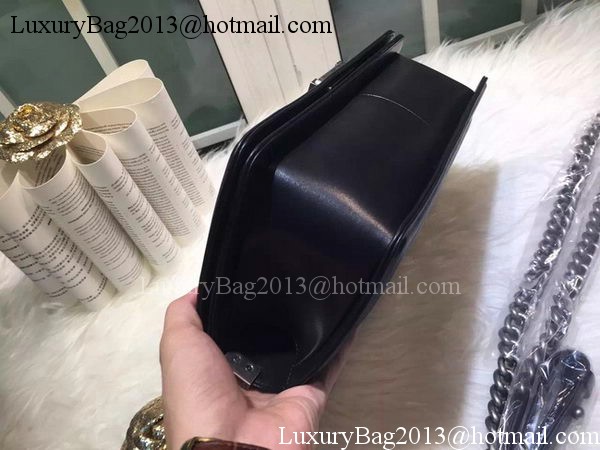 Boy Chanel Flap Shoulder Bag Black Sheepskin Leather A67086 Silver Boy Chanel Flap Shoulder Bag Black Sheepskin Leather A67086 Silver