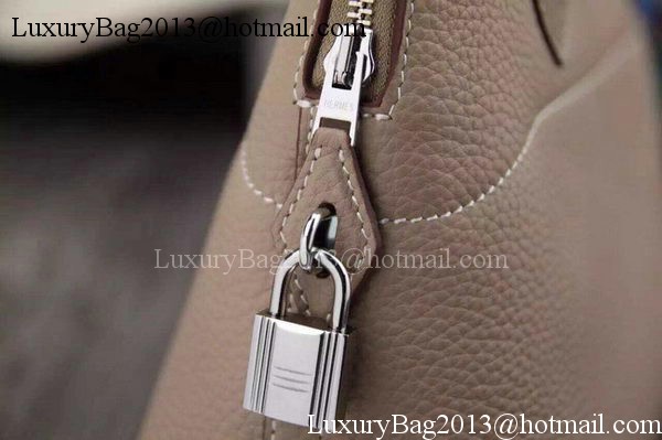 Hermes Bolide 37CM Calfskin Leather Tote Bag B1004 Light Grey Hermes Bolide 37CM Calfskin Leather Tote Bag B1004 Light Grey