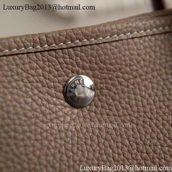 Hermes Garden Party 36cm 30cm Tote Bag Original Leather Light Grey Hermes Garden Party 36cm 30cm Tote Bag Original Leather Light Grey