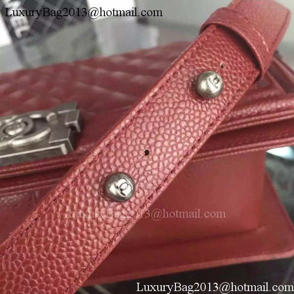 Chanel Boy Flap Shoulder Bag Burgundy Original Calfskin Leather A8708 Silver Chanel Boy Flap Shoulder Bag Burgundy Original Calfskin Leather A8708 Silver