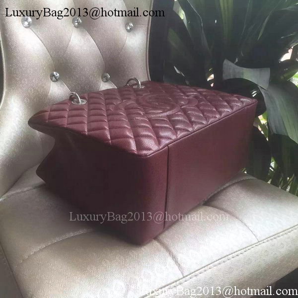 Chanel Shopper Bag Original Calfskin Leather A95021 Burgundy Chanel Shopper Bag Original Calfskin Leather A95021 Burgundy