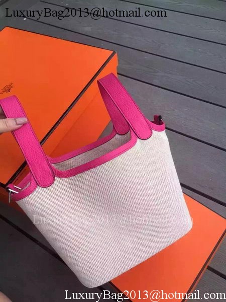 Hermes Picotin Lock 18cm Bag Canvas HPL8618T Rose Hermes Picotin Lock 18cm Bag Canvas HPL8618T Rose