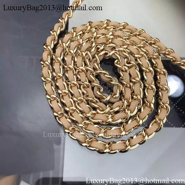 Chanel WOC mini Flap Bag Apricot Sheepskin A5373 Gold Chanel WOC mini Flap Bag Apricot Sheepskin A5373 Gold