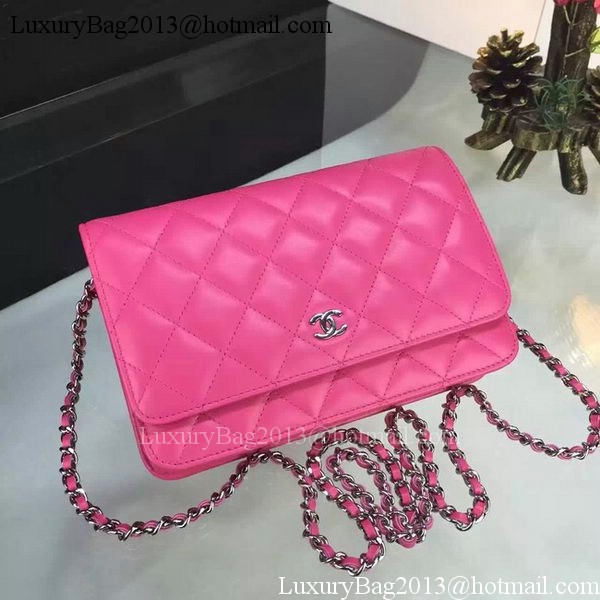 Chanel WOC mini Flap Bag Rose Sheepskin A5373 Silver Chanel WOC mini Flap Bag Rose Sheepskin A5373 Silver