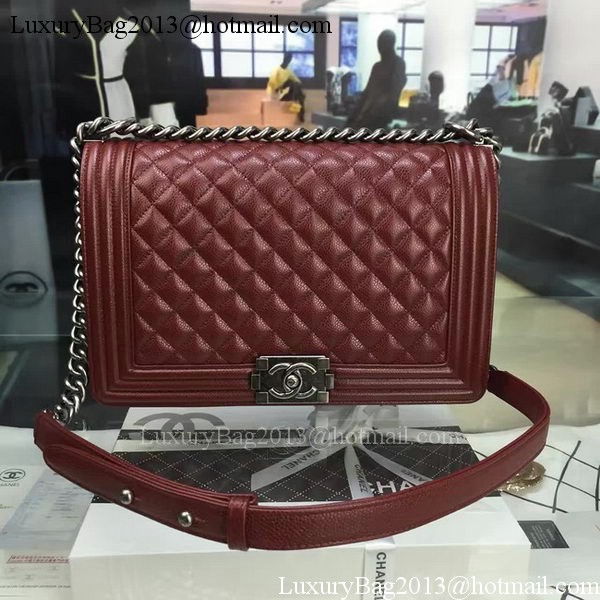 Boy Chanel Flap Bags Original Wine Cannage Pattern A67088 Silver Boy Chanel Flap Bags Original Wine Cannage Pattern A67088 Silver