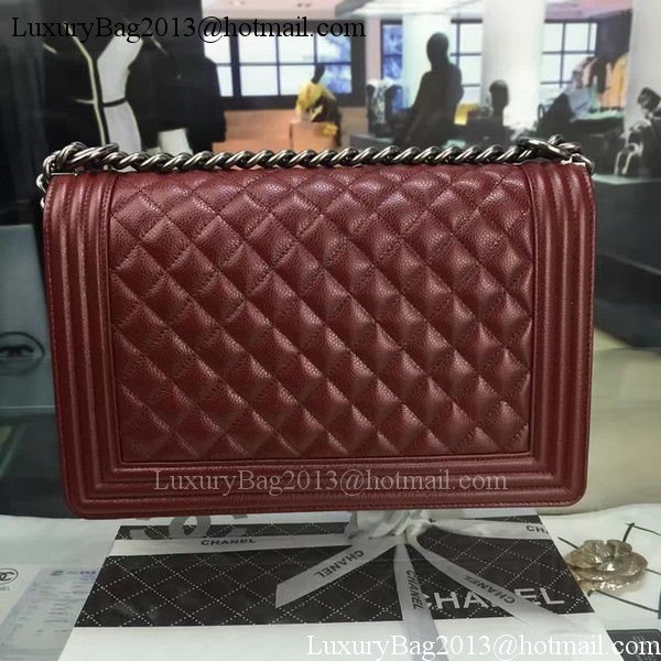 Boy Chanel Flap Bags Original Wine Cannage Pattern A67088 Silver Boy Chanel Flap Bags Original Wine Cannage Pattern A67088 Silver