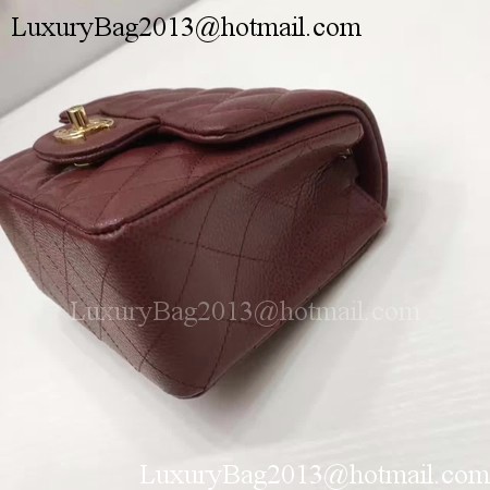Chanel Classic MINI Flap Bag Original Cannage Pattern A1115 Wine Chanel Classic MINI Flap Bag Original Cannage Pattern A1115 Wine