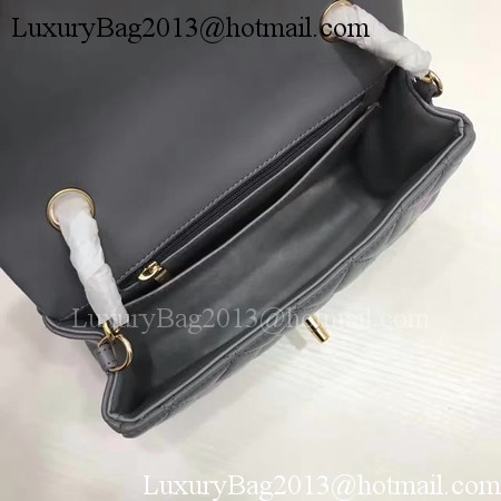 Chanel mini Classic Flap Bag Original Sheepskin Leather A1116 Grey Chanel mini Classic Flap Bag Original Sheepskin Leather A1116 Grey
