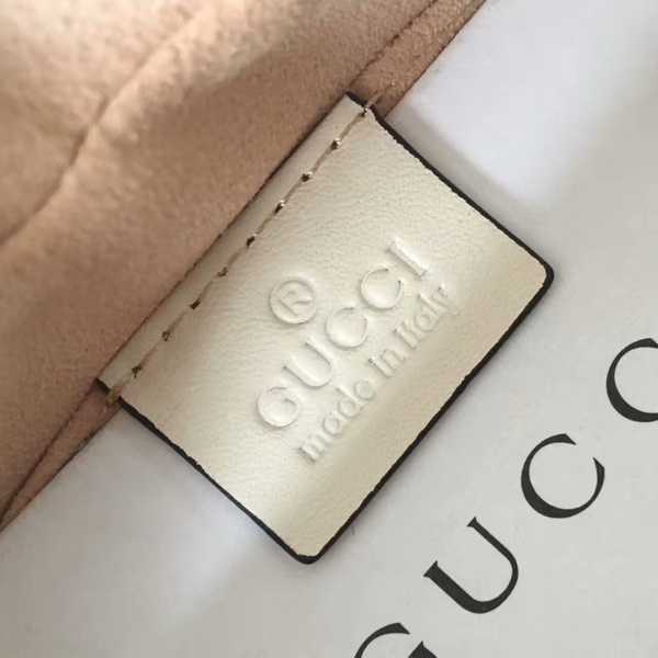 Gucci GG Marmont Matelasse Mini Shoulder Bag 448065A White Gucci GG Marmont Matelasse Mini Shoulder Bag 448065A White