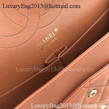 Chanel 2.55 Series Flap Bags Brown Original Sheepskin A1112 Gold Chanel 2.55 Series Flap Bags Brown Original Sheepskin A1112 Gold