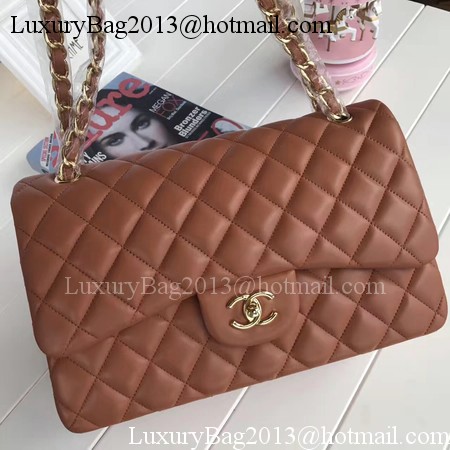 Chanel 2.55 Series Flap Bags Brown Original Sheepskin A1112 Gold Chanel 2.55 Series Flap Bags Brown Original Sheepskin A1112 Gold