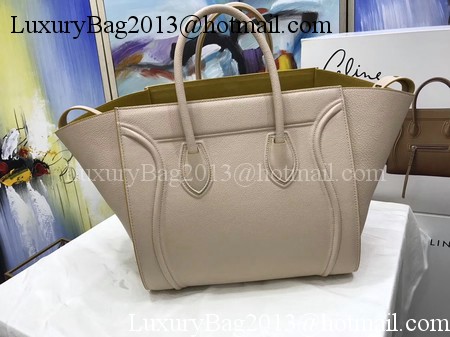 Celine Luggage Phantom Tote Bag Calfskin Leather CT3372 Apricot&Yellow Celine Luggage Phantom Tote Bag Calfskin Leather CT3372 Apricot&Yellow