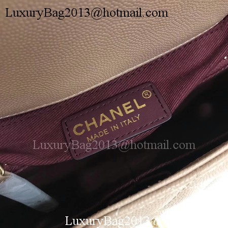 Chanel Classic Top Handle Bag Apricot Original Leather A92991 Gold Chanel Classic Top Handle Bag Apricot Original Leather A92991 Gold