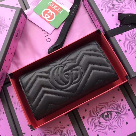 Gucci GG Marmont Continental Wallet 443436 Black Gucci GG Marmont Continental Wallet 443436 Black