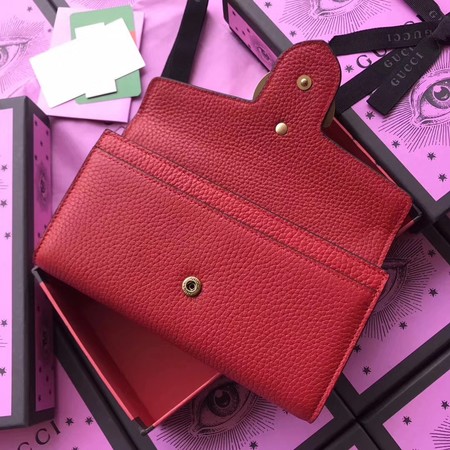 Gucci GG Marmont Matelasse Leather Wallet 400586 Red Gucci GG Marmont Matelasse Leather Wallet 400586 Red