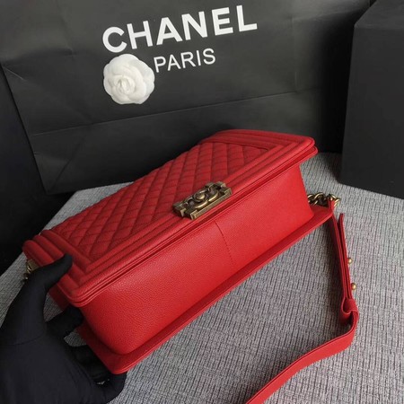Boy Chanel Flap Shoulder Bag Red Original Cannage Pattern A67087 Gold Boy Chanel Flap Shoulder Bag Red Original Cannage Pattern A67087 Gold