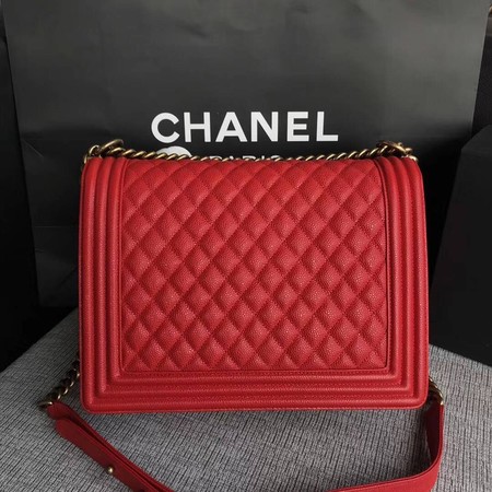 Boy Chanel Flap Shoulder Bag Red Original Cannage Pattern A67087 Gold Boy Chanel Flap Shoulder Bag Red Original Cannage Pattern A67087 Gold