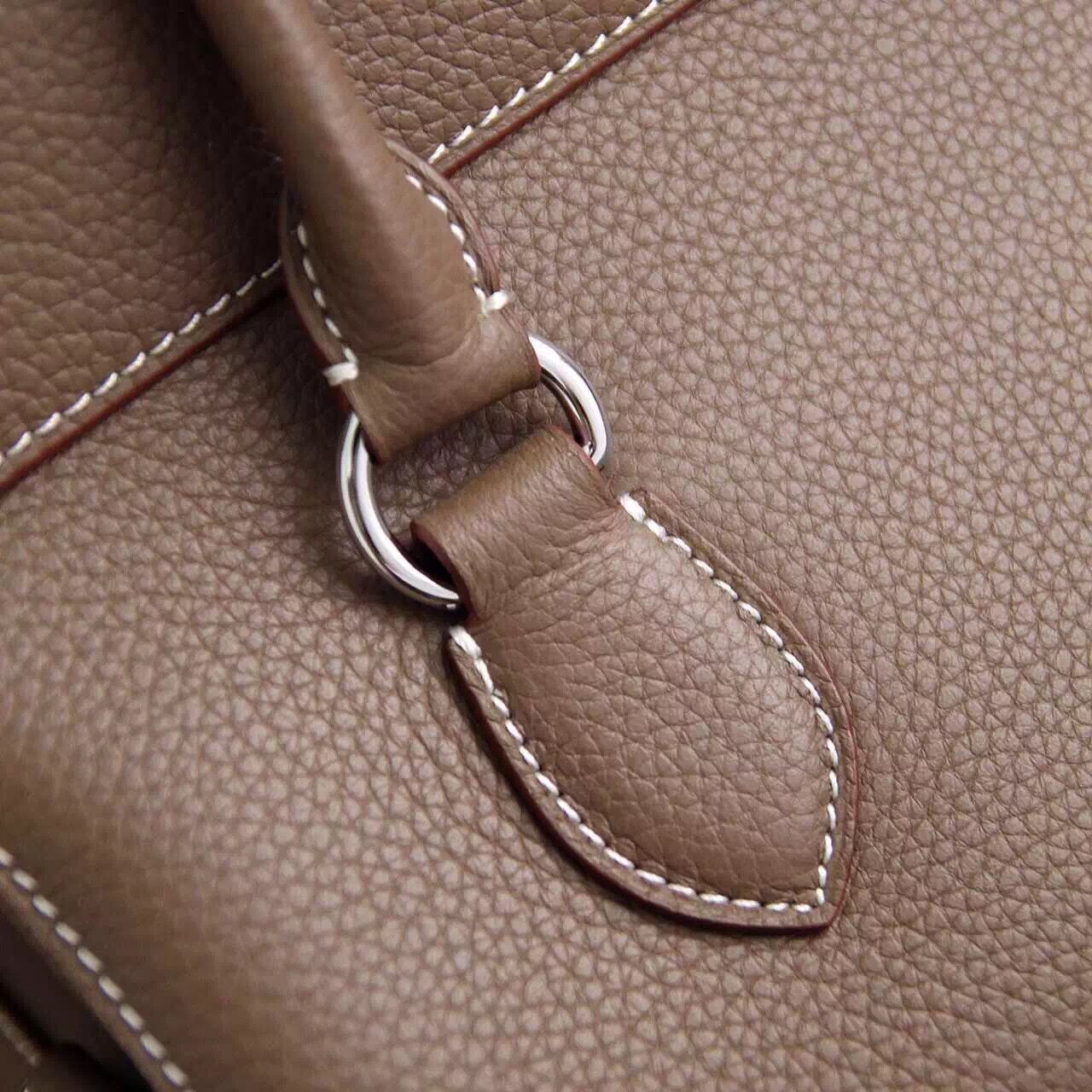 Hermes Original Leather Toolbox Handbag 5689 Brown Hermes Original Leather Toolbox Handbag 5689 Brown
