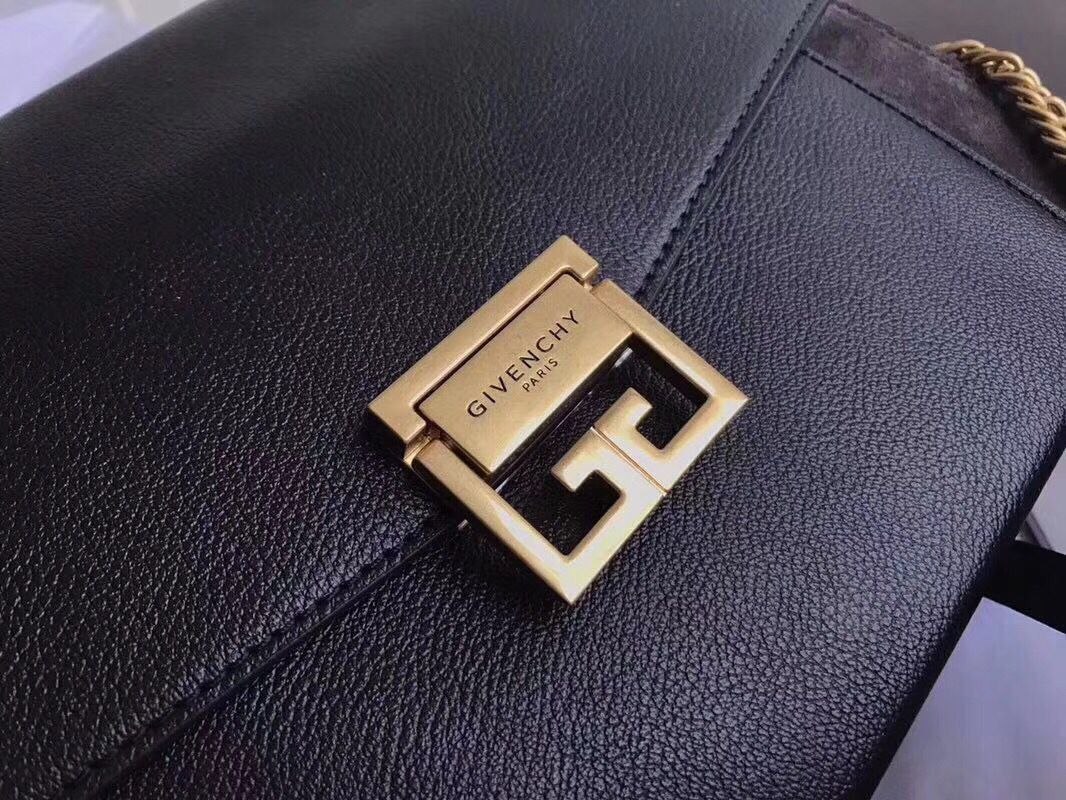 GIVENCHY GV3 medium leather shoulder bag 9741 black GIVENCHY GV3 medium leather shoulder bag 9741 black