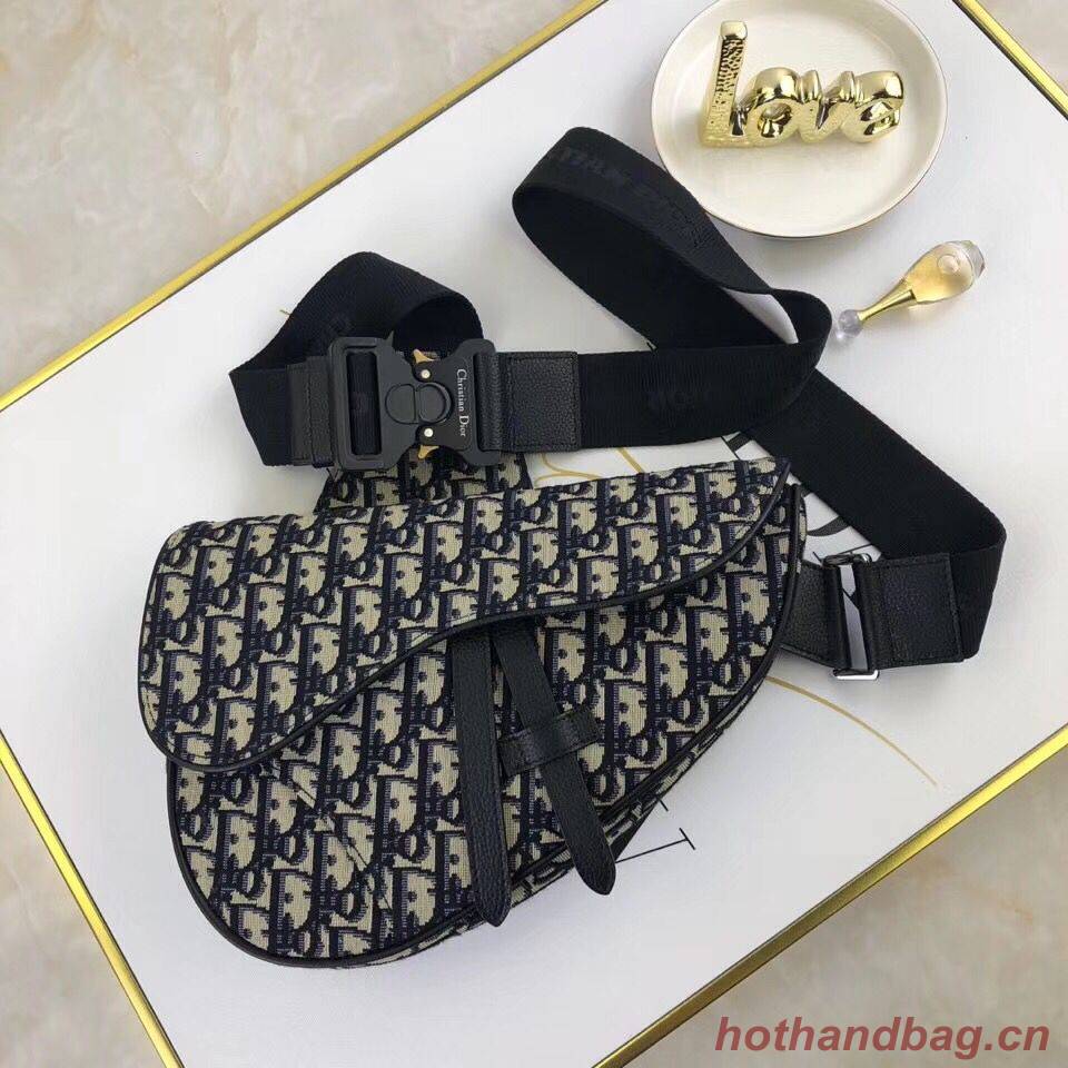 Dior Saddle Canvas Crossbody Bag M0446D Black Dior Saddle Canvas Crossbody Bag M0446D Black