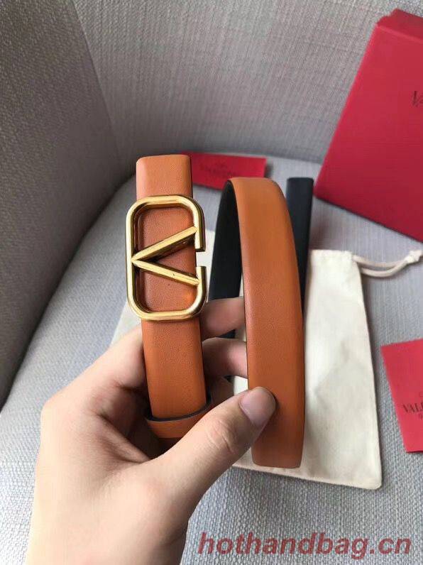 Valentino Leather Belt V7468 Brown Valentino Leather Belt V7468 Brown