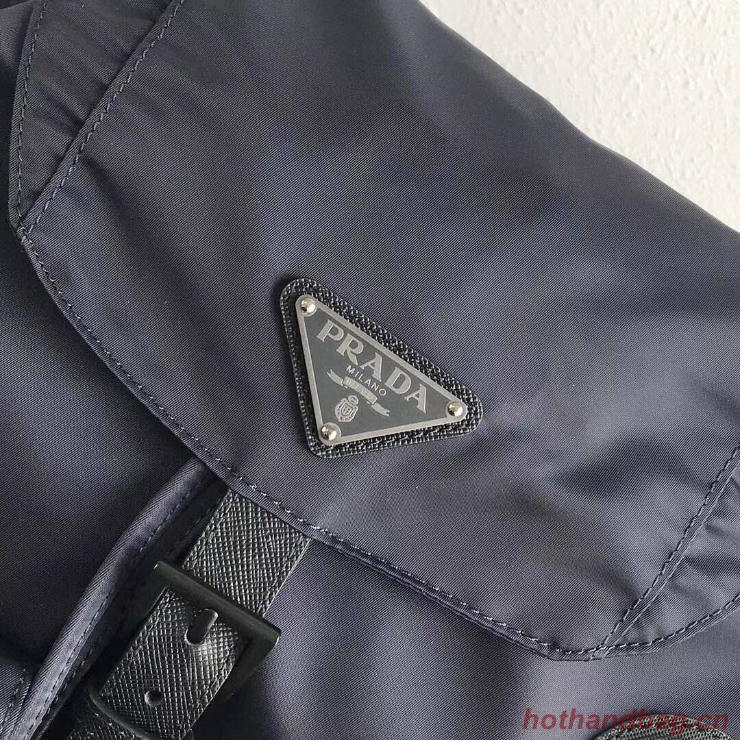 Prada Re-Nylon backpack 1BZ811 black&grey Prada Re-Nylon backpack 1BZ811 black&grey
