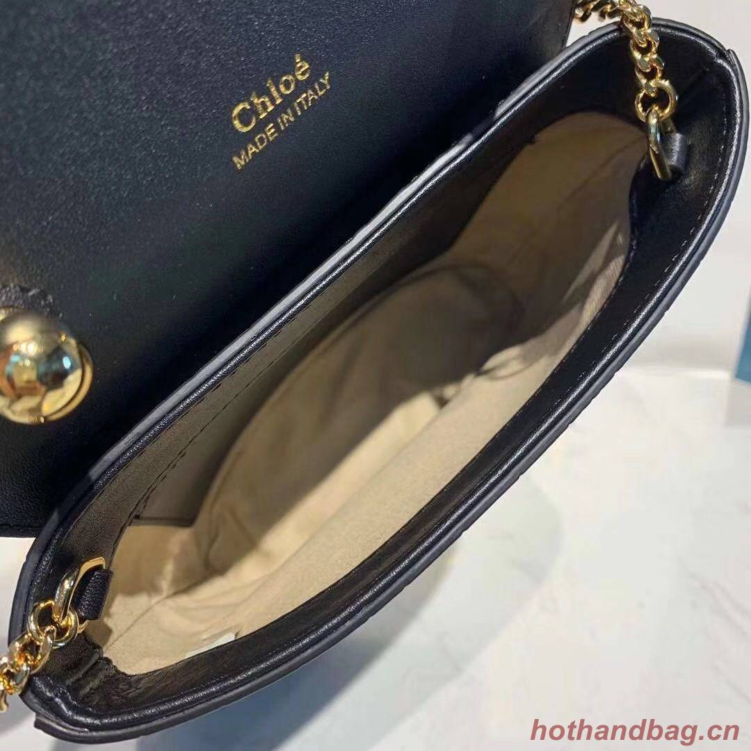 Chloe Original Crocodile skin Leather Top Handle Small Bag 3S030 black Chloe Original Crocodile skin Leather Top Handle Small Bag 3S030 black