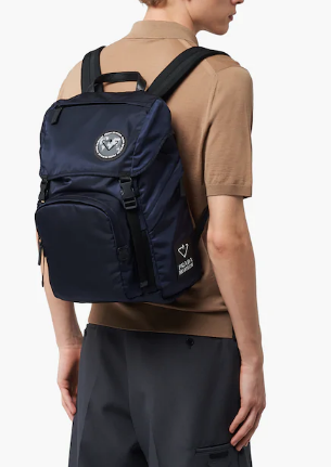 Prada Re-Nylon backpack 2VZ135 black&orange Prada Re-Nylon backpack 2VZ135 black&orange