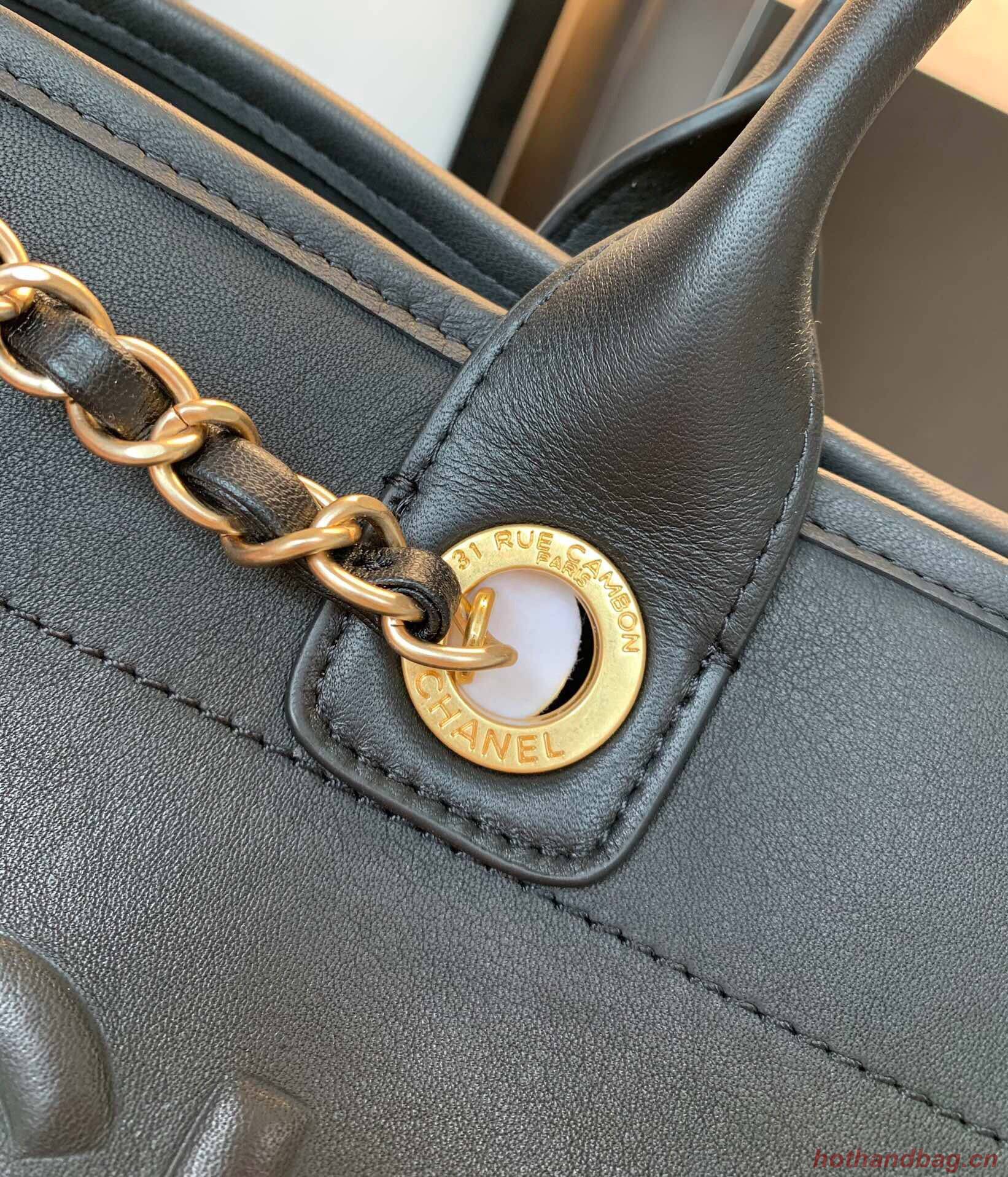 Chanel Original Leather Shopping Bag A66945 Black Chanel Original Leather Shopping Bag A66945 Black