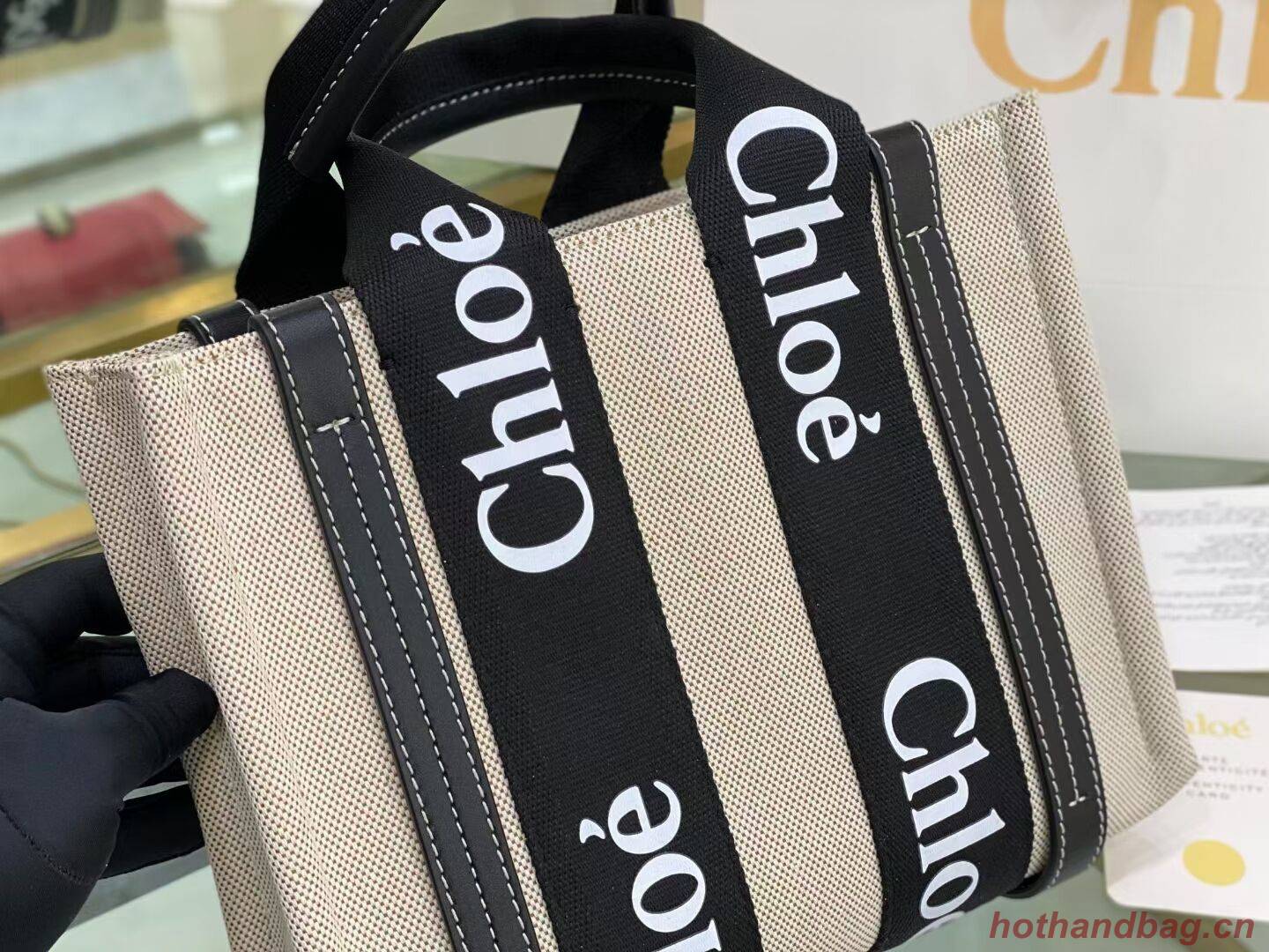 Chloe Cloth & leather 6C027 black Chloe Cloth & leather 6C027 black