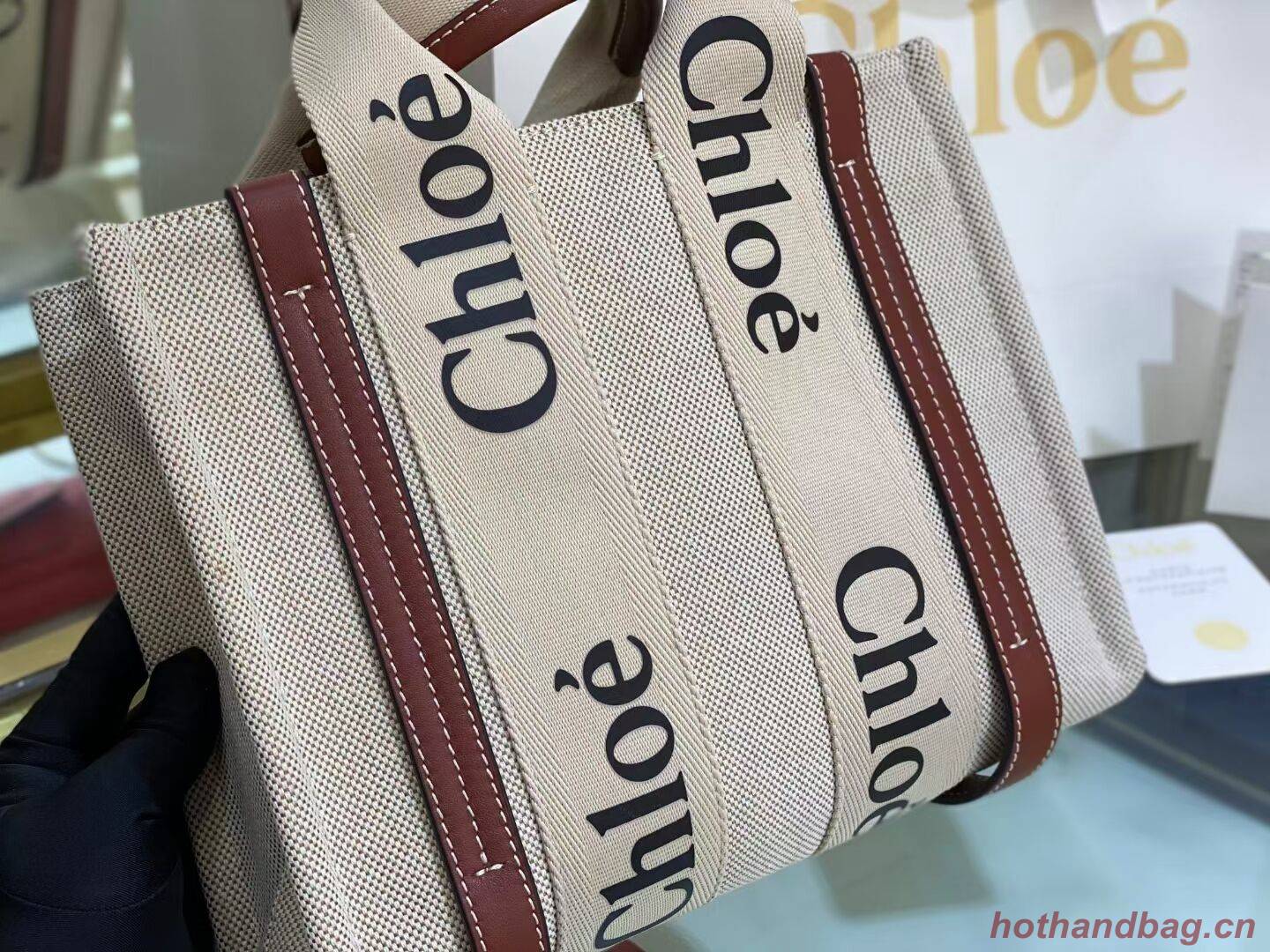 Chloe Cloth & leather 6C027 brown Chloe Cloth & leather 6C027 brown