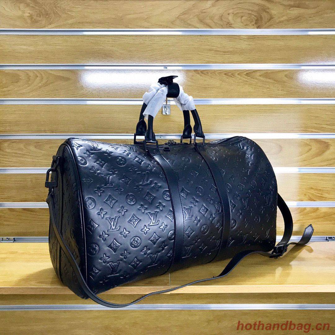 Louis Vuitton Monogram Empreinte Keepall 50 Strap N41416 Black Louis Vuitton Monogram Empreinte Keepall 50 Strap N41416 Black