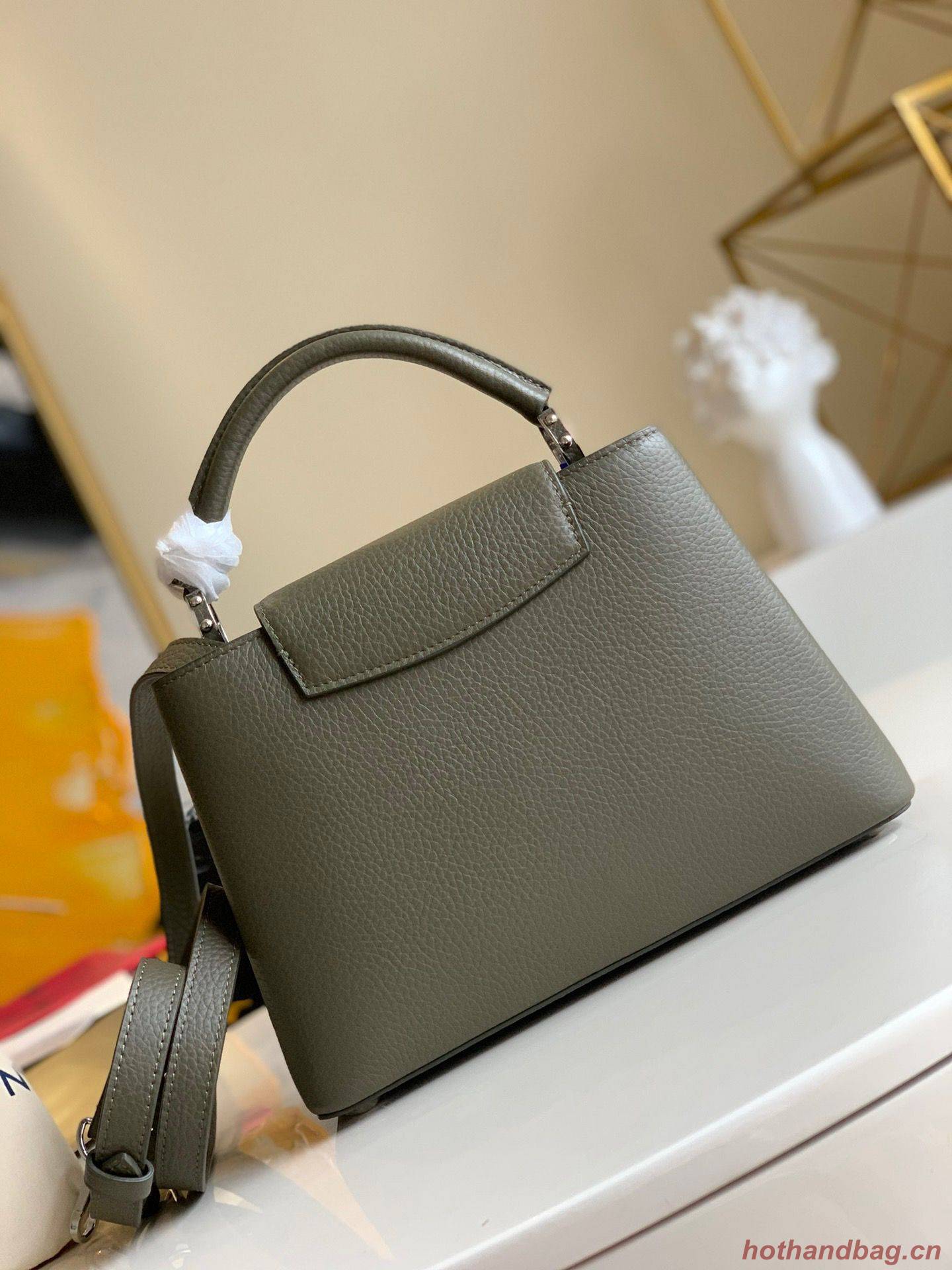 Louis Vuitton CAPUCINES Original Leather PM M57227 Dark Green Louis Vuitton CAPUCINES Original Leather PM M57227 Dark Green