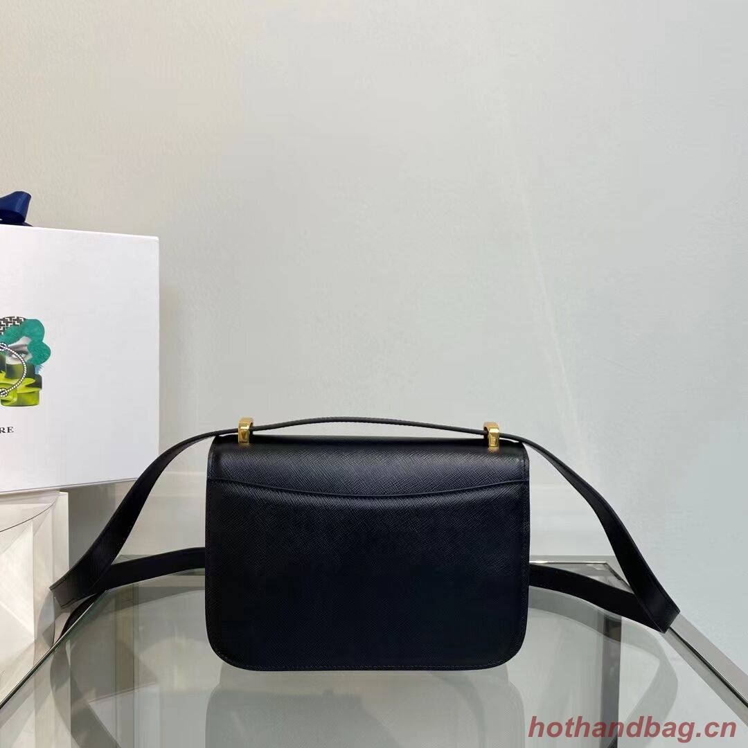 Prada Saffiano leather Identity shoulder bag 1BN320 black Prada Saffiano leather Identity shoulder bag 1BN320 black