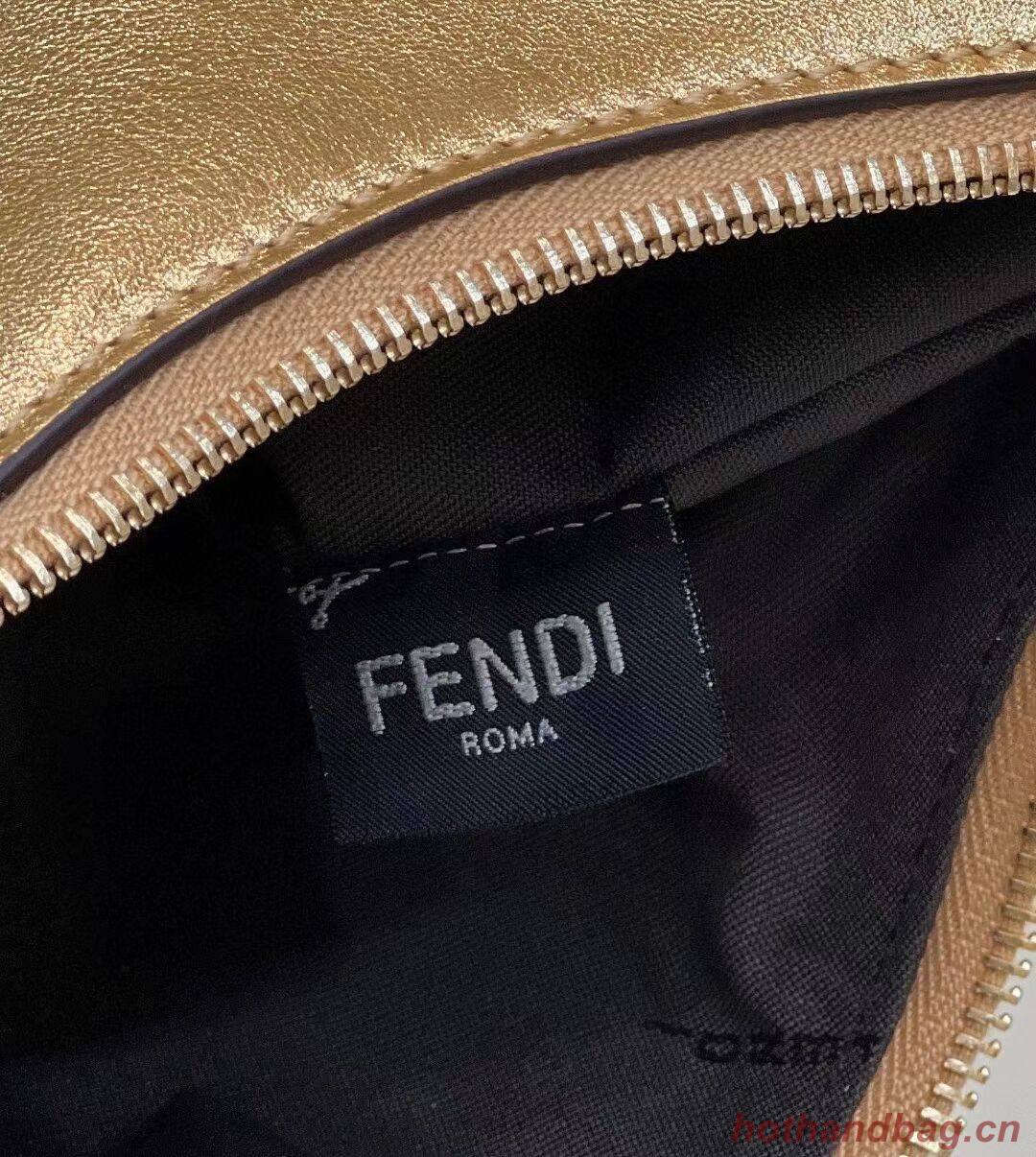 Fendigraphy Small Gold laminated leather bag 8BR798A Fendigraphy Small Gold laminated leather bag 8BR798A