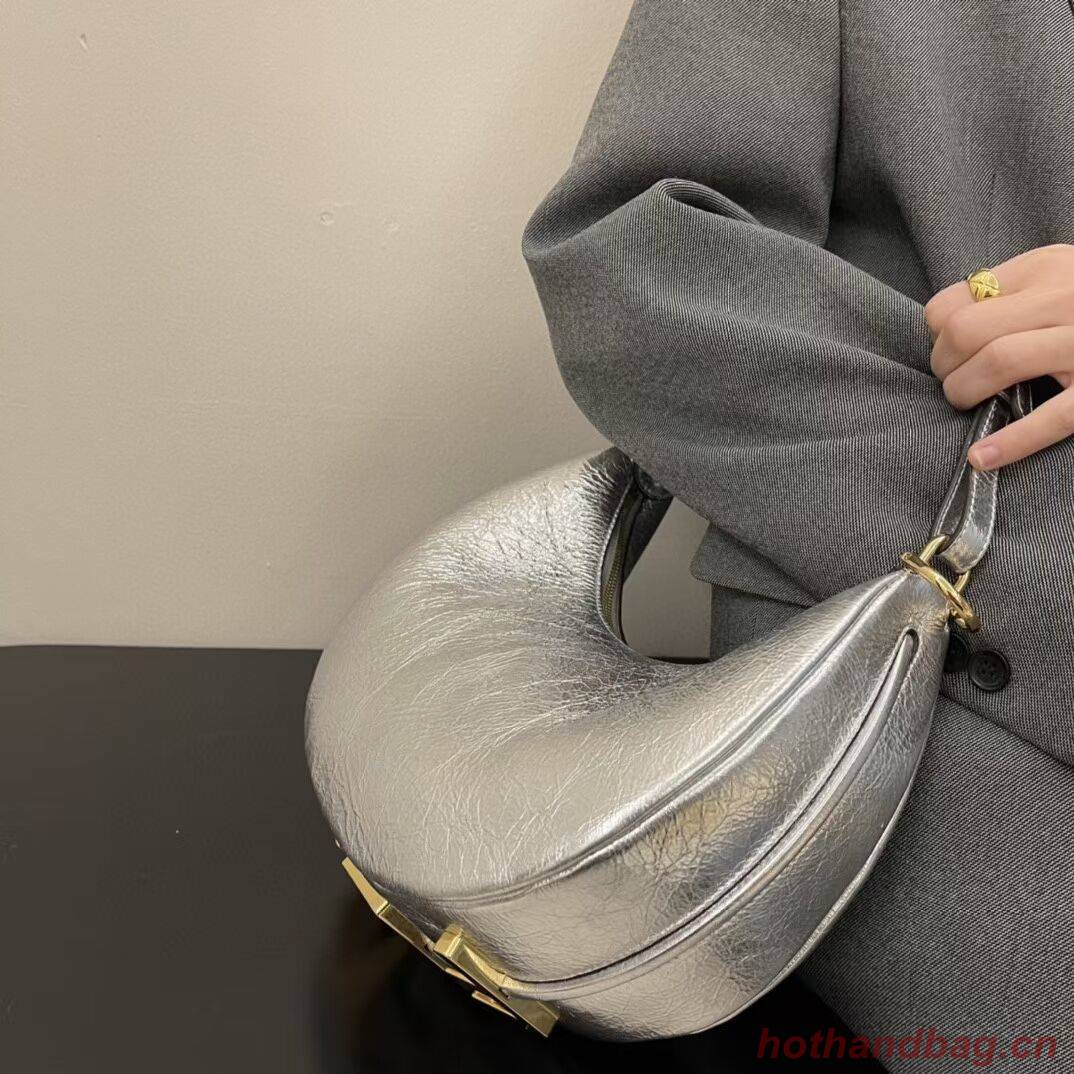 Fendigraphy Small Silver laminated leather bag 8BR798A Fendigraphy Small Silver laminated leather bag 8BR798A