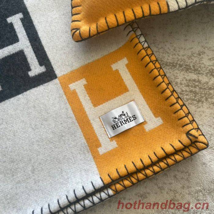 Hermes Lambswool&Cashmere Shawl&Blanket HMB00001 Hermes Lambswool&Cashmere Shawl&Blanket HMB00001
