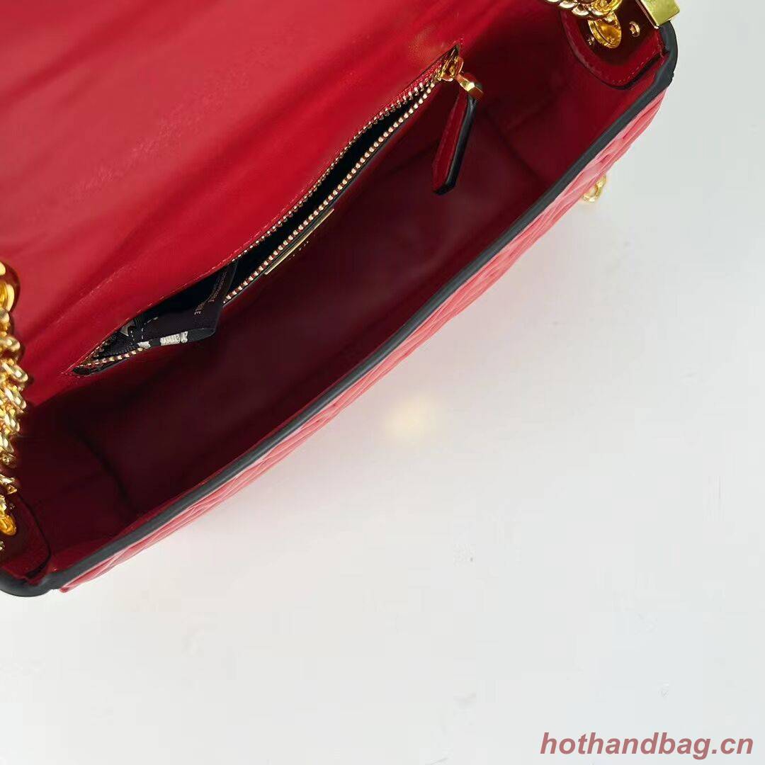 Fendi Baguette nappa leather bag F0881 red Fendi Baguette nappa leather bag F0881 red