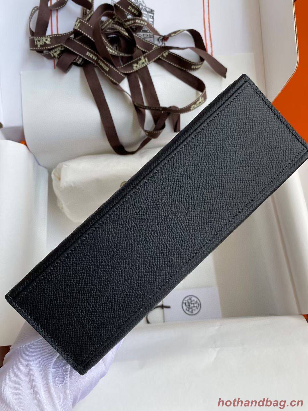 Hermes Kelly 22cm Tote Bag Original Leather KL22 Black Hermes Kelly 22cm Tote Bag Original Leather KL22 Black