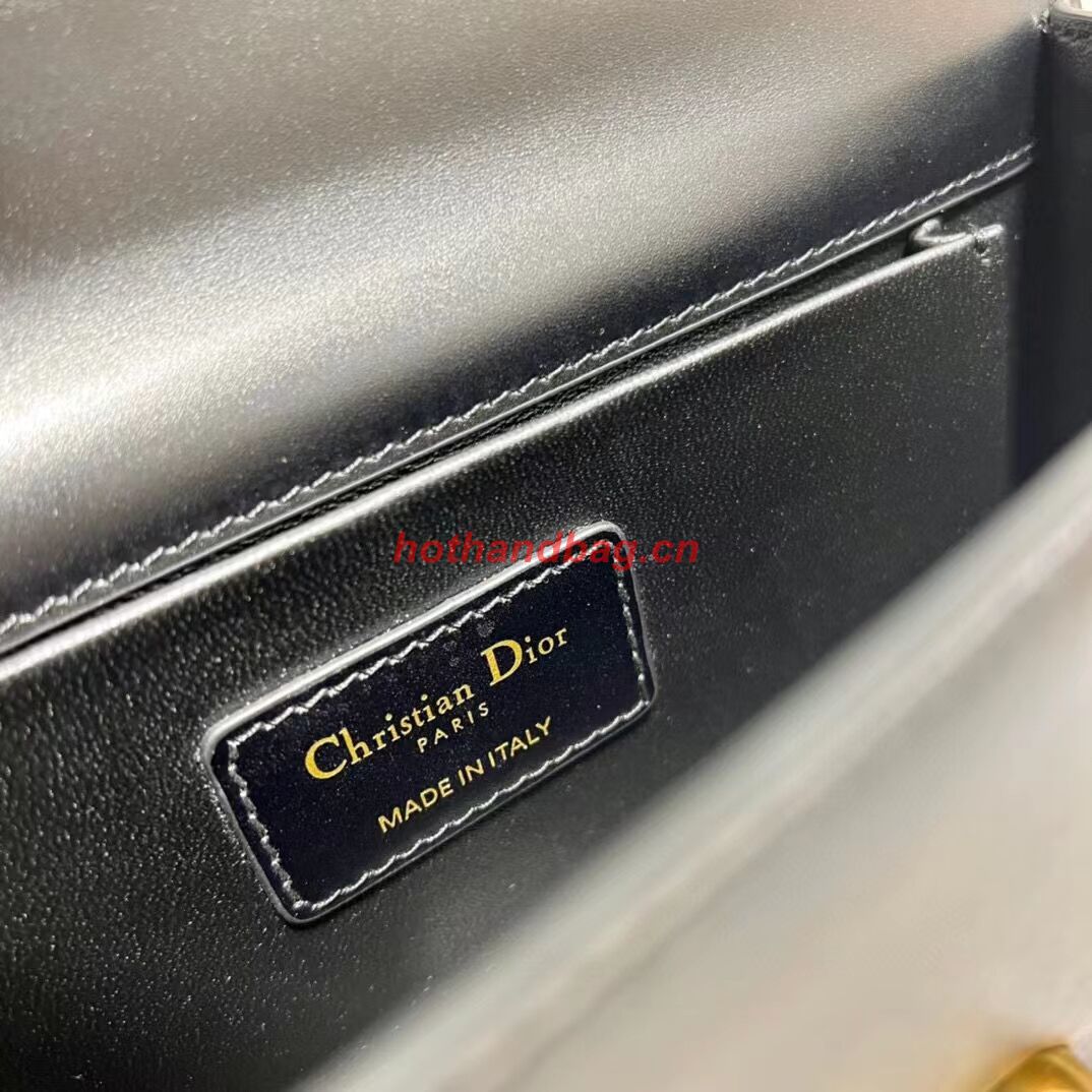 DIOR 30 MONTAIGNE EAST-WEST BAG WITH CHAIN Calfskin M9334 black DIOR 30 MONTAIGNE EAST-WEST BAG WITH CHAIN Calfskin M9334 black