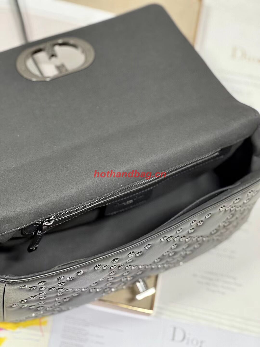 DIOR CARO MACROCANNAGE POUCH Macrocannage Calfskin with Star Motif C3136 black DIOR CARO MACROCANNAGE POUCH Macrocannage Calfskin with Star Motif C3136 black