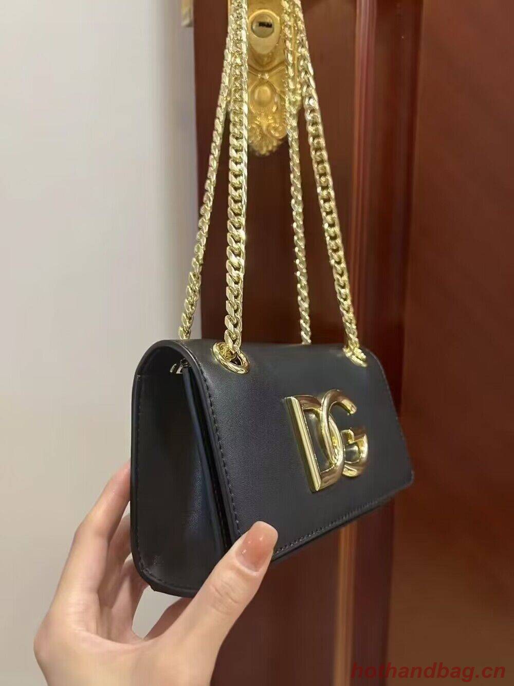Dolce & Gabbana Origianl Leather Shoulder Bag 5535 Black Dolce & Gabbana Origianl Leather Shoulder Bag 5535 Black